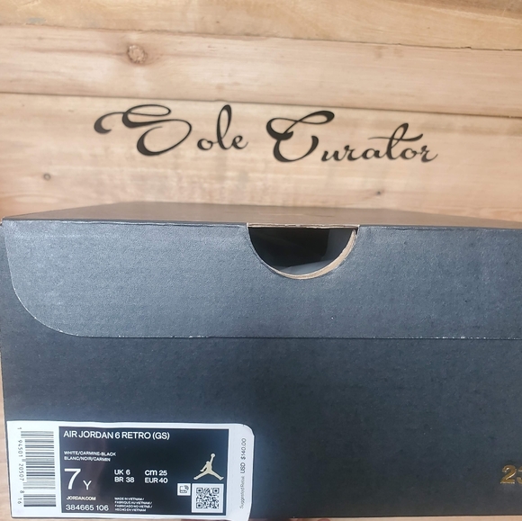 Air Jordan 6 Retro GS 7Y/8.5W - Picture 6 of 6